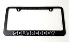 Matte Black License Plate Frame Premium with Gray Outline for Squarebody (1973–1987)