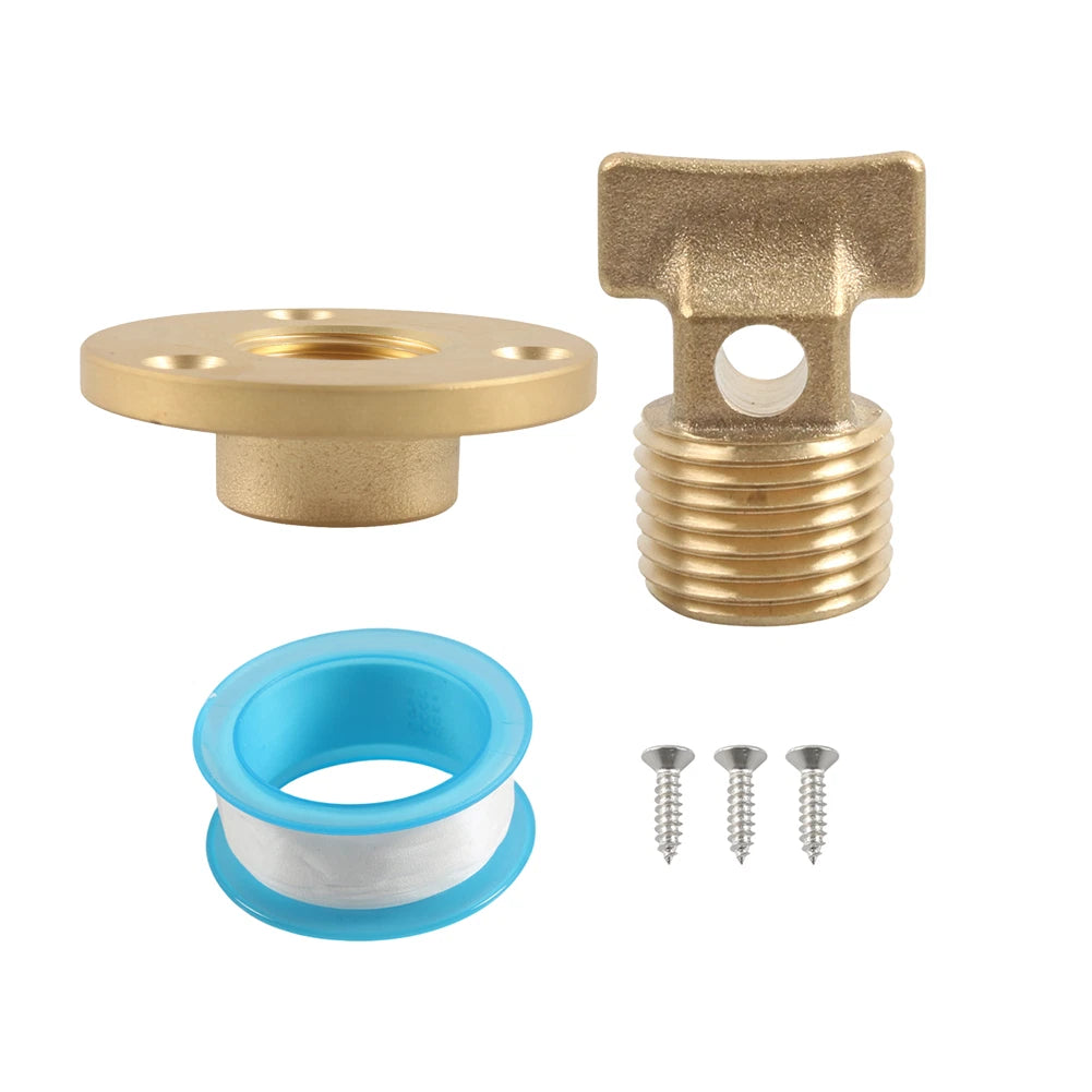 1/2 Inch NPT Brass Drain Stopper for Marine Garboard Drain (N/A)