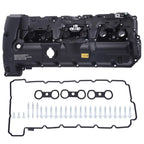 Black Aluminum Engine Valve Cover with Gasket for BMW 128i 328i 528i Z4 X3 (2008–2013)