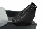E Brake Boot Cover for Nissan Skyline R32 (1989–1993) Carbon Fiber White Stitch
