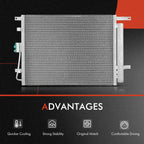 Radiator and A/C Condenser with Bracket for Kia Soul (2010–2019)