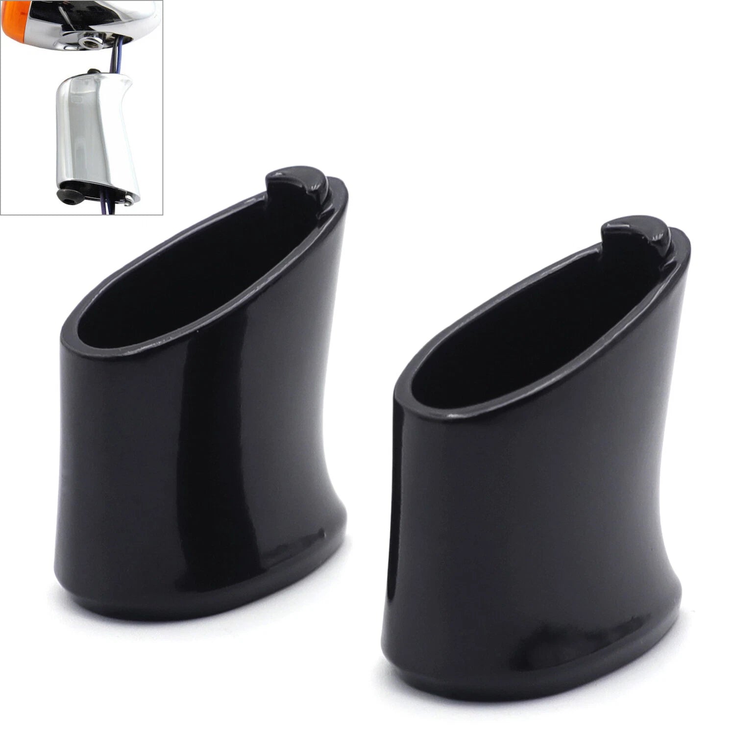 Black Rear Turn Signal Mount Bracket for Harley Dyna FXD (2002–2017)