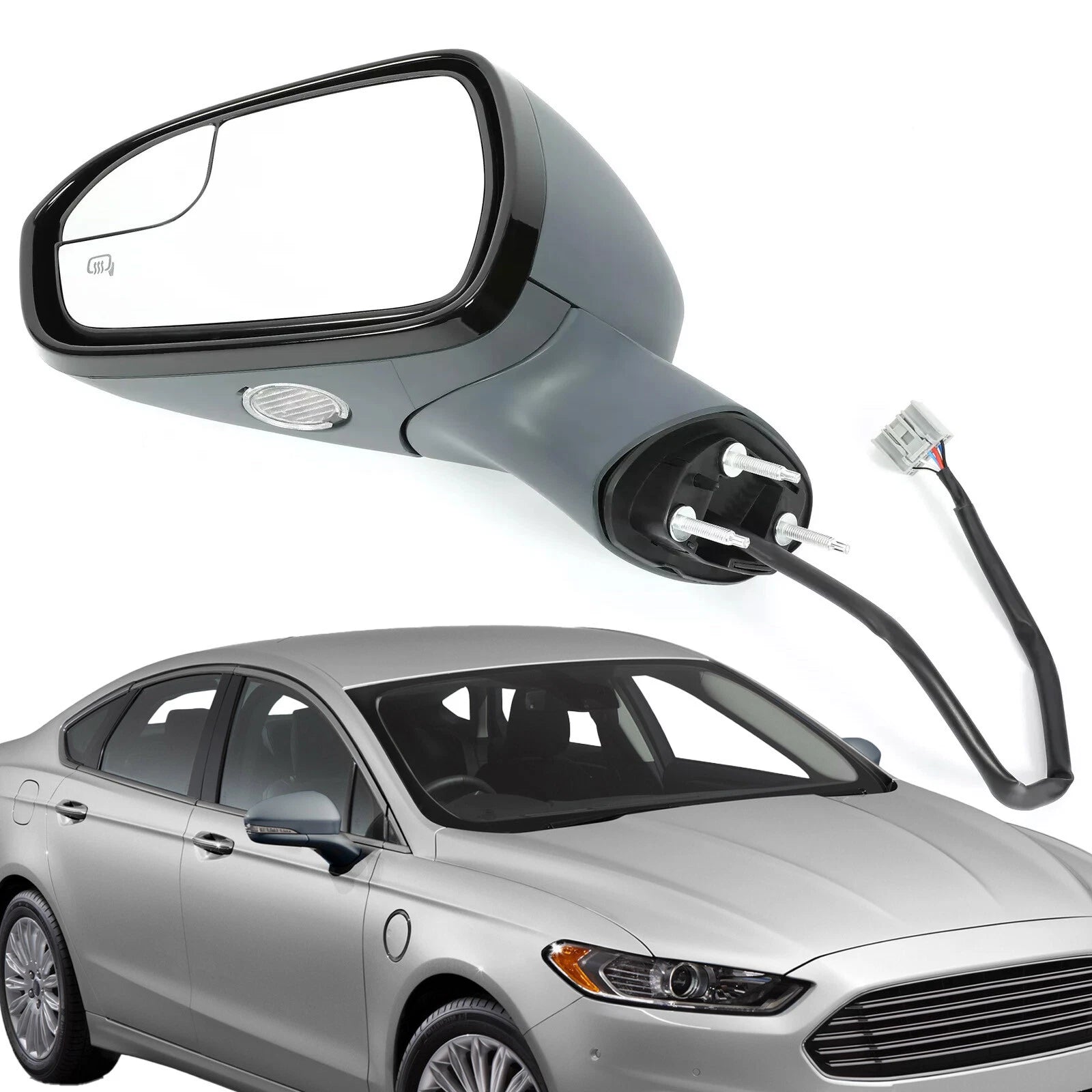 Driver Side Power Mirror for Ford Fusion (2013–2016) - Fold Paintable