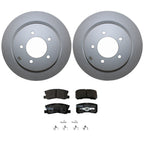 Rear Brake Kit 302mm Rotors TRW Ceramic Pads for Chrysler Dodge Jeep Mitsubishi