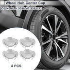 Set of 4 Silver Tone Wheel Hub Center Caps for Chevrolet Silverado 1500 (2007–2013)