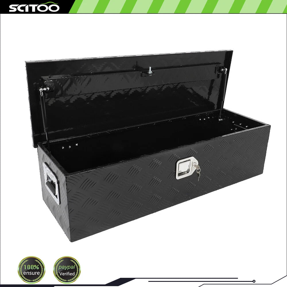 39" x 13" x 10" Black Aluminum Tool Box for Pickup Truck (Fits )