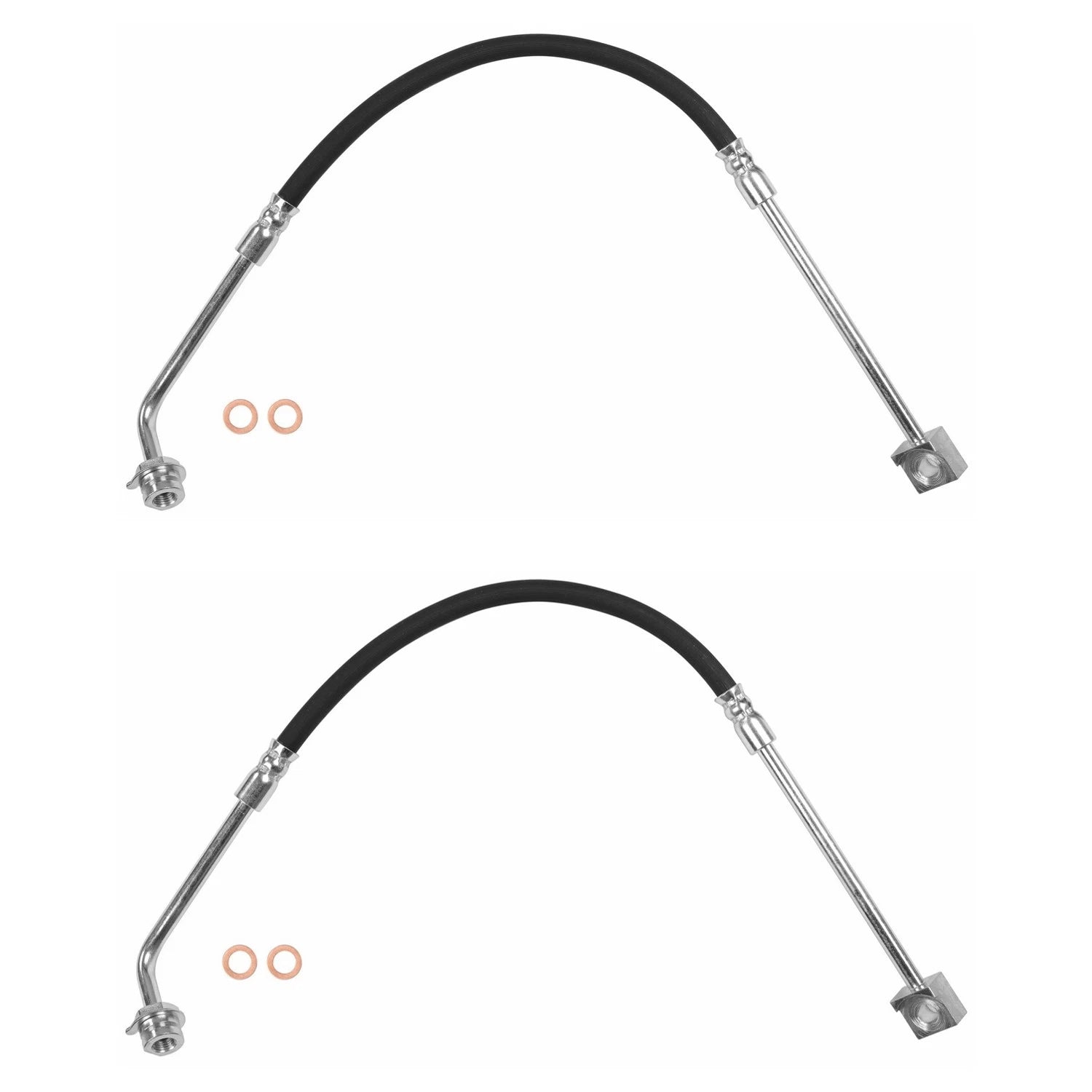 Set of 2 Front Brake Hydraulic Hoses for Ford Ranger 4WD (1983–1985)