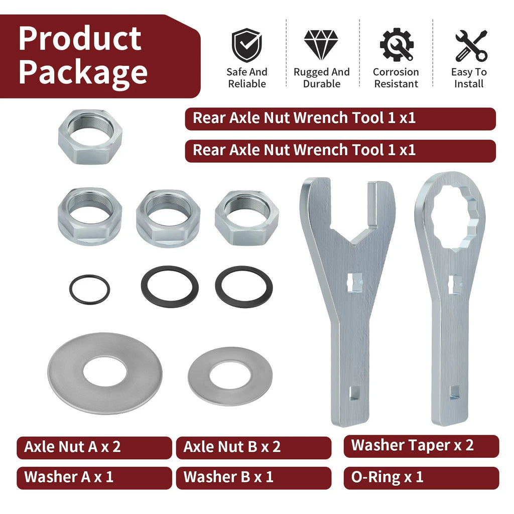 Set of 2 Rear Axle Nut Wrench Tool 41mm for Honda Rancher 420 (2007–2013)