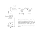 Float Level Switch Sensor for Manitowoc Ice Maker (Vertical Mount)
