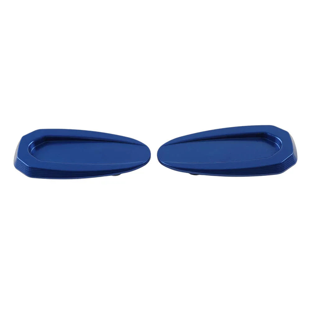 Blue Rearview Mirror Block Off Base Plates Cover for BMW S1000RR M1000RR (20-23)