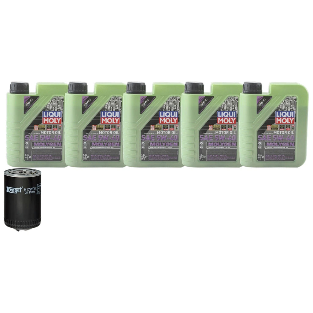 5L Liqui Moly Molygen 5W40 Engine Oil Change Kit for Audi A4, VW Passat (2000–2023)