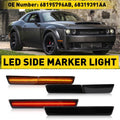 4X LED Side Marker Lights for Dodge Challenger SRT Hellcat Redeye (2019–2022)