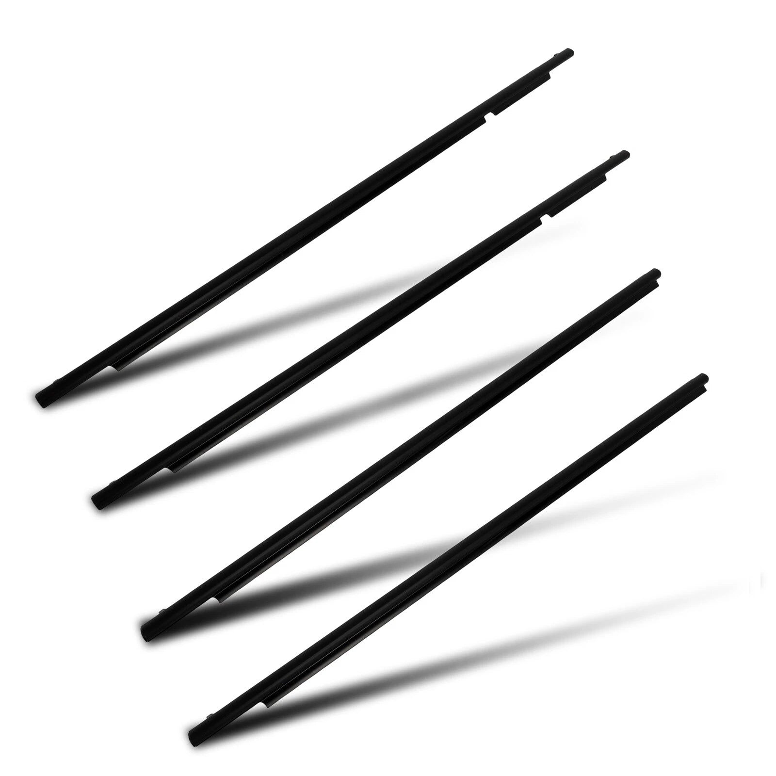 Set of 2 Front & Rear Window Scraper Seal Belt Weatherstrip for Scion xB (2008–2015)