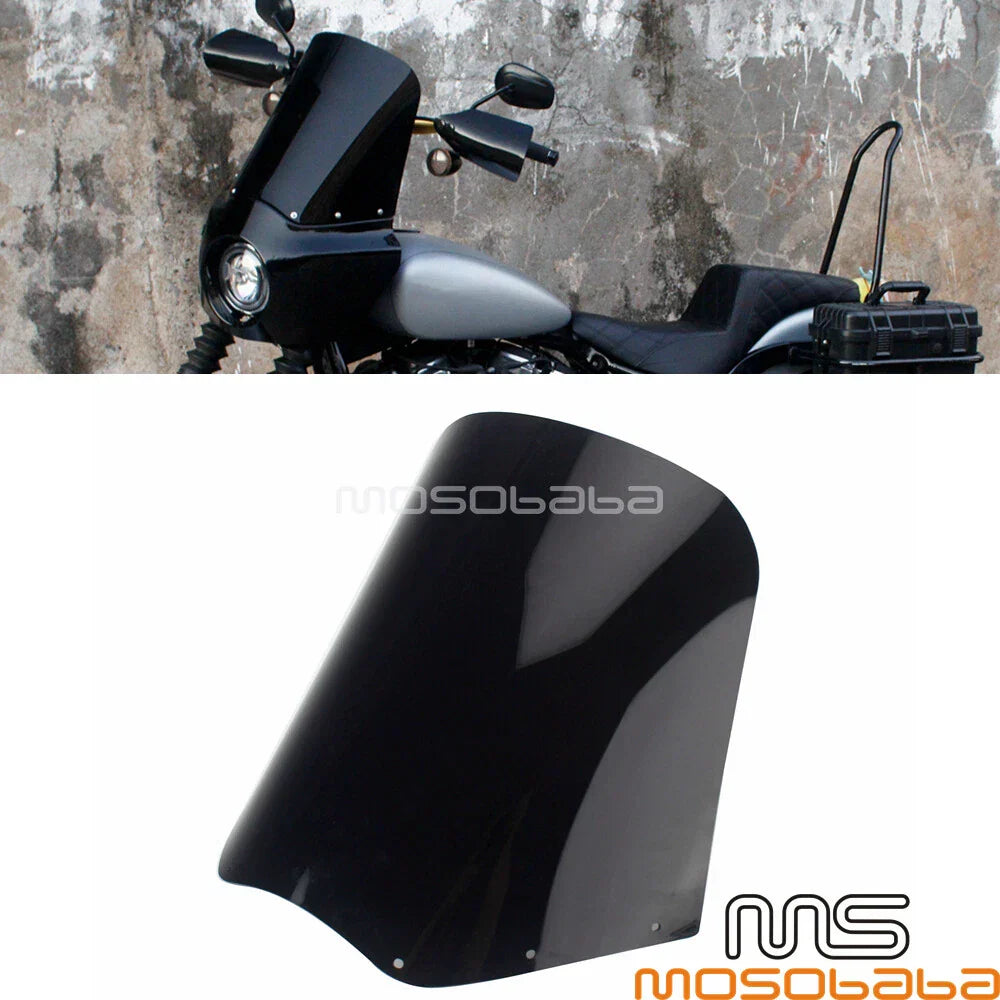 Dark Black Headlight Fairing Windshield for Harley Dyna FXDL FXDB FXD (2006-2017)