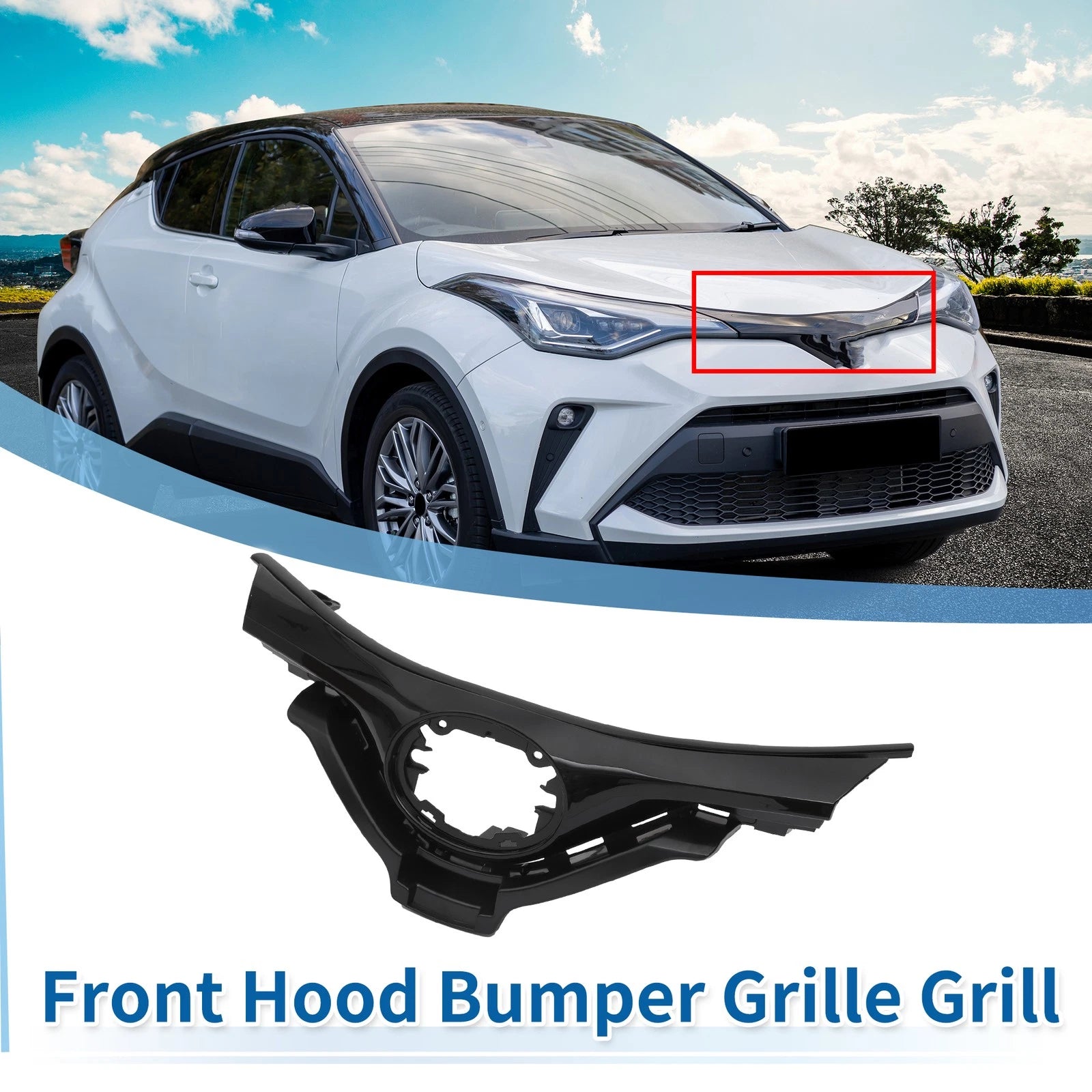 Front Hood Bumper Grille for Toyota CHR (2018–2019) No.53111F4901 Black