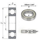 1 Pc 6211ZZ Deep Groove Ball Bearing P6 for Scooter Skateboard (55x100x21mm)