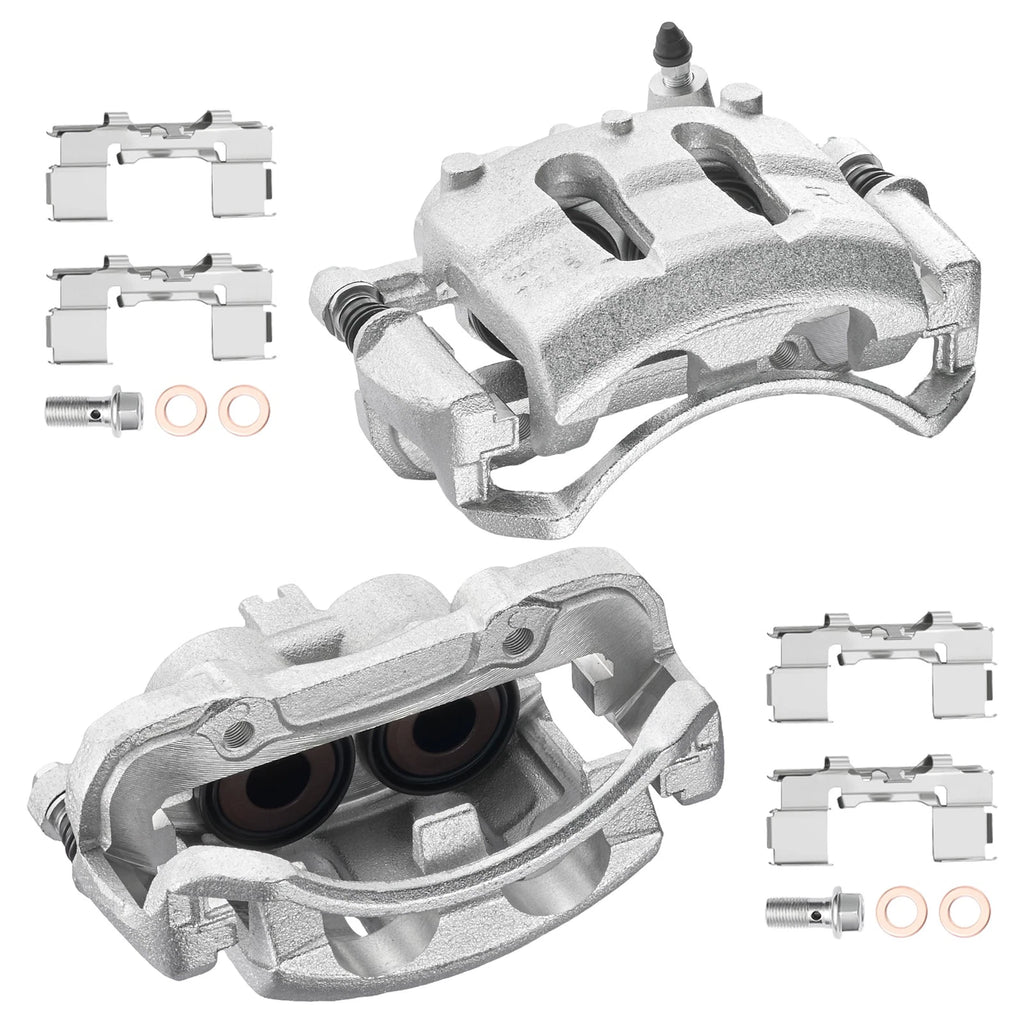2X Front Disc Brake Calipers w/ Bracket for Nissan Frontier (1998–2004)