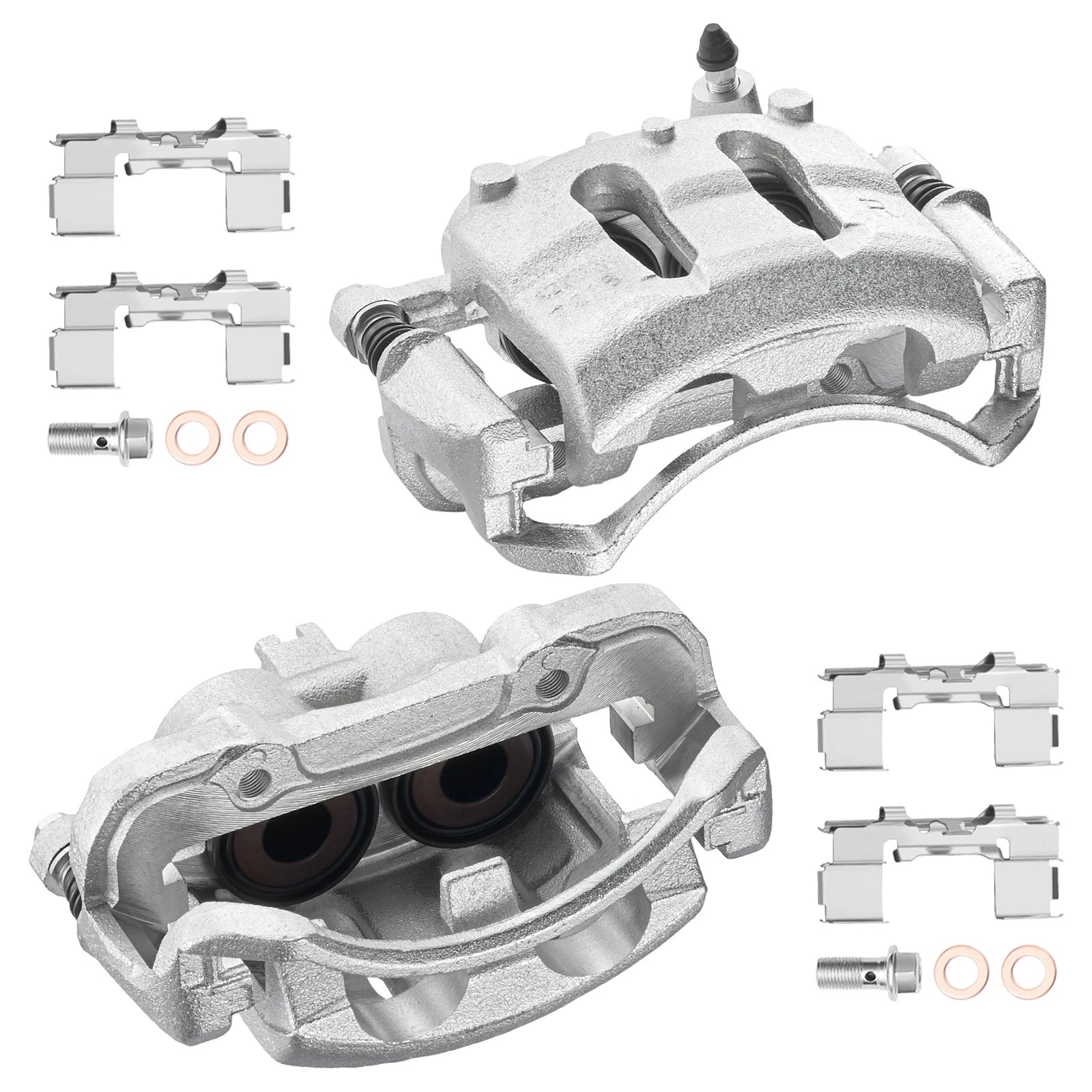 2X Front Disc Brake Calipers w/ Bracket for Nissan Frontier (1998–2004)