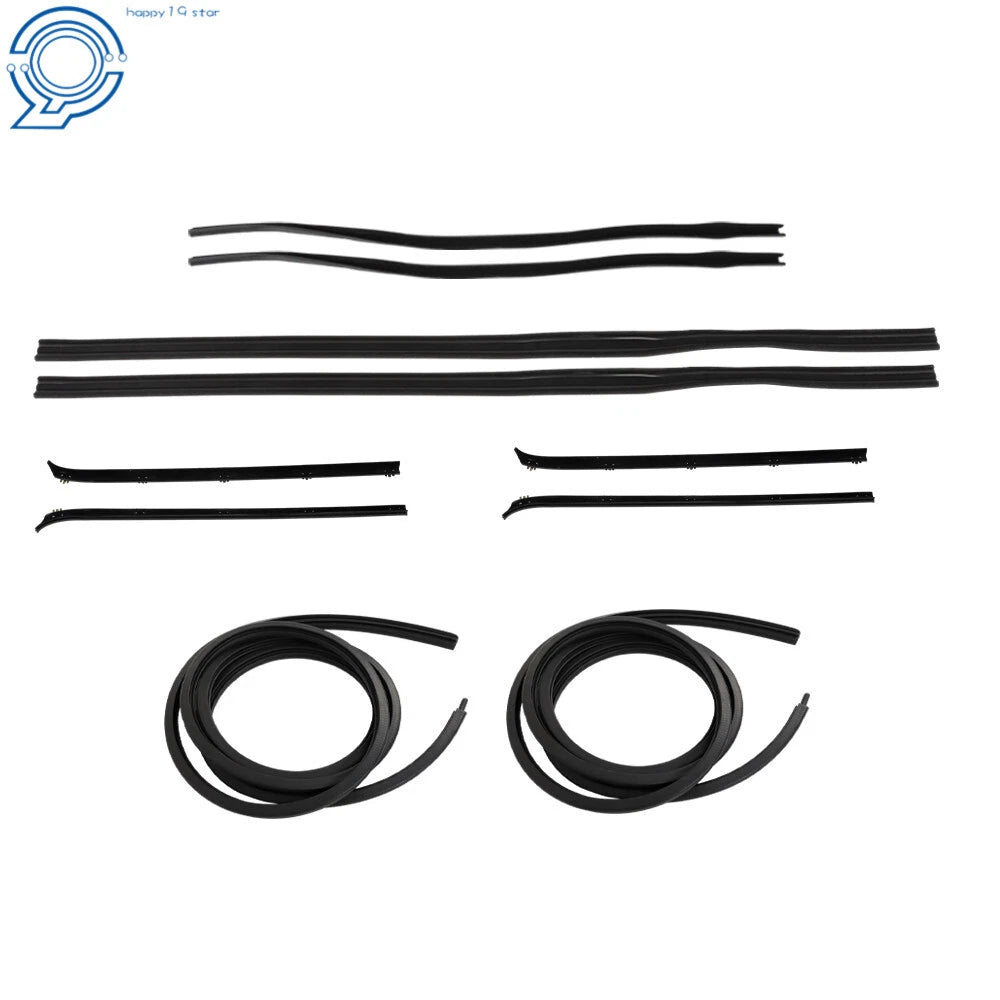 Set of 10 Door Window Weatherstrip Seals for Dodge Truck D/W 150 (1980–1993)