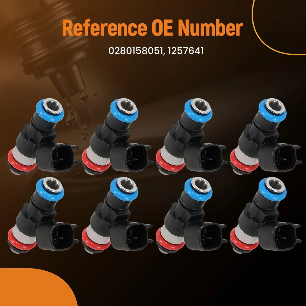 8x 42lb Fuel Injectors 0280158051 EV6 for Chevrolet Pontiac LS3 LS7 L99 (2008–2015)