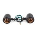 1 Pair Black Turn Signal Lights for Harley (Cafe Racer, Bobber, Chopper)
