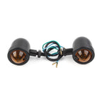 1 Pair Black Turn Signal Lights for Harley (Cafe Racer, Bobber, Chopper)