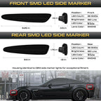 Smoked White LED Side Marker Lights for Chevy Corvette C6 (2005–2013)