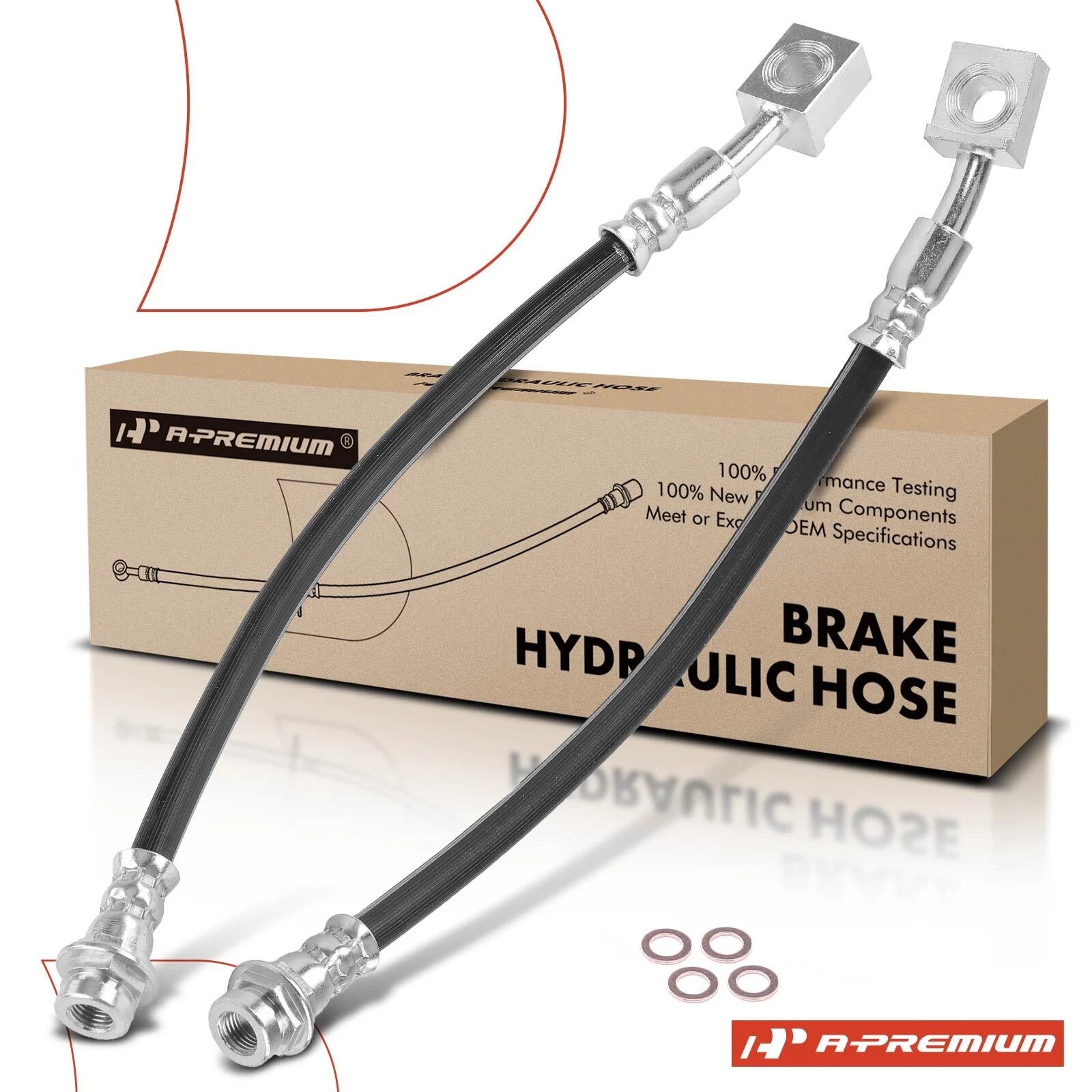 2X Rear Outer Brake Hydraulic Hose for Chevy Tahoe GMC Yukon (2000–2006)