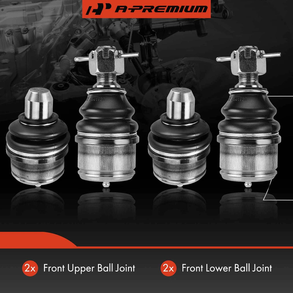 Set of 4 Front Upper & Lower Ball Joints for Ford E-150 E-250 (1997-2014)