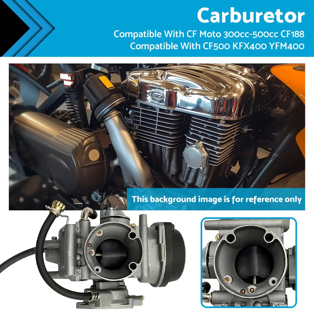 Carburetor for CF Moto 300-500cc CF188 CF500 KFX400 YFM400 (2000–2023)