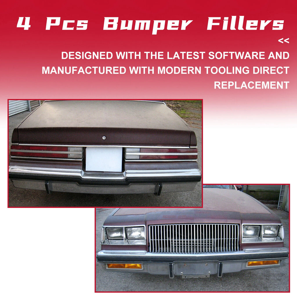 Set of 4 Bumper Fillers for Buick Grand National T-Type Regal (1981–1987)