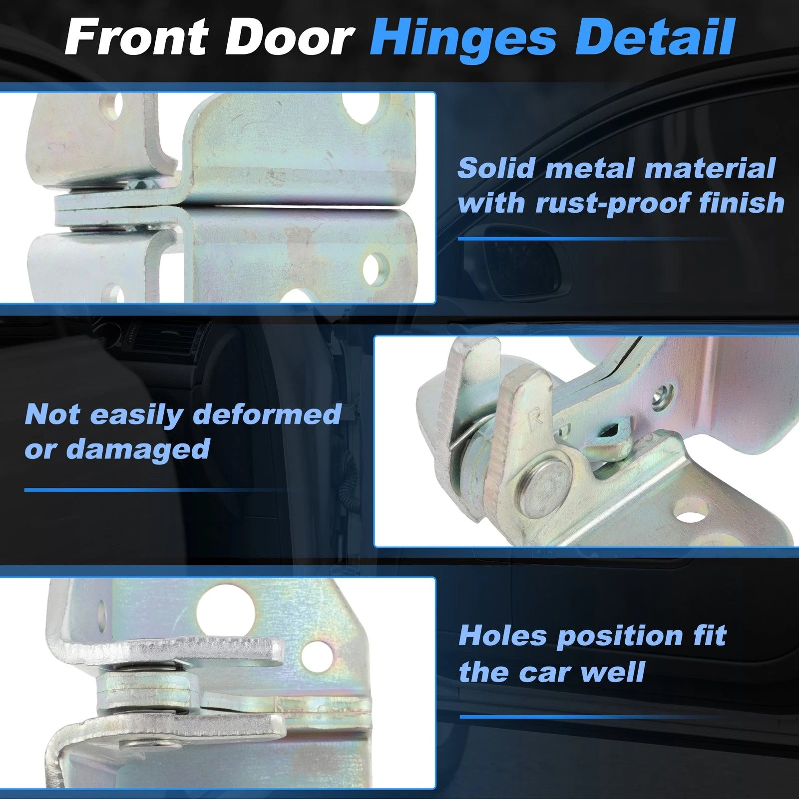 Set of 2 Rear Door Hinge Assemblies for Chrysler 300 (2011–2023) No. 55113660AA