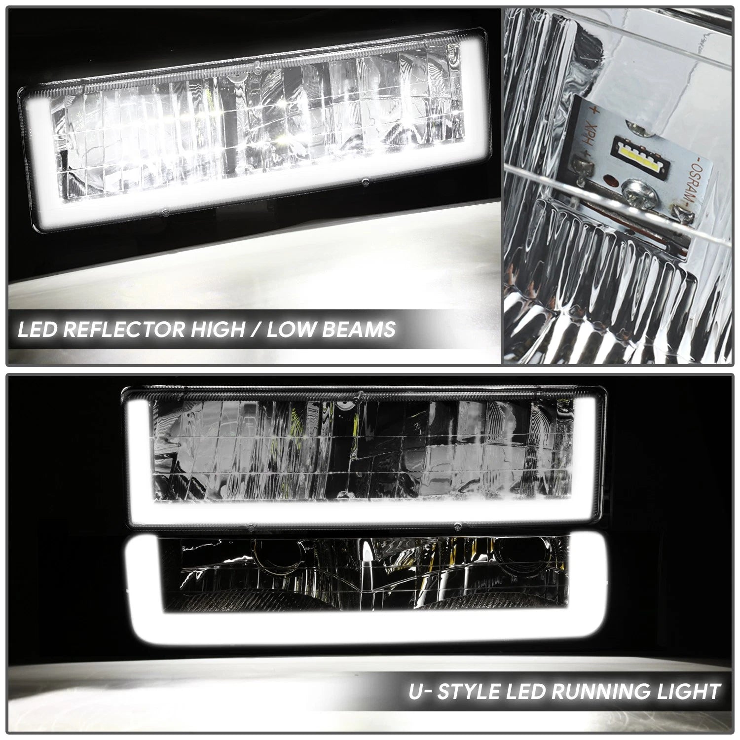 LED Headlight & Bumper Signal & Corner Lamps for Chevy C/K (1994–2000)