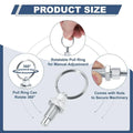 Set of 4 Stainless Steel Spring Plungers M10x1.5 with Pull Rings