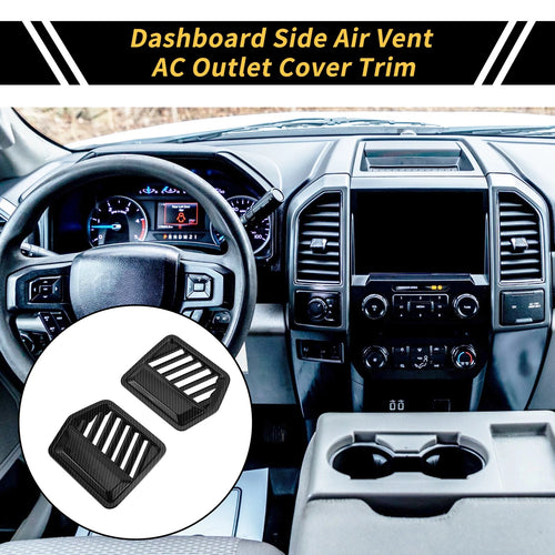 1 Pair Dashboard Side Air Vent AC Outlet Cover Trim for Ford F-150 (2015–2020)