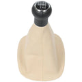 Beige Leather Shift Knob with Dust Cover for Volkswagen Passat B5 (1996–2005)