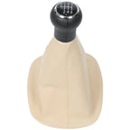 Beige Leather Shift Knob with Dust Cover for Volkswagen Passat B5 (1996–2005)