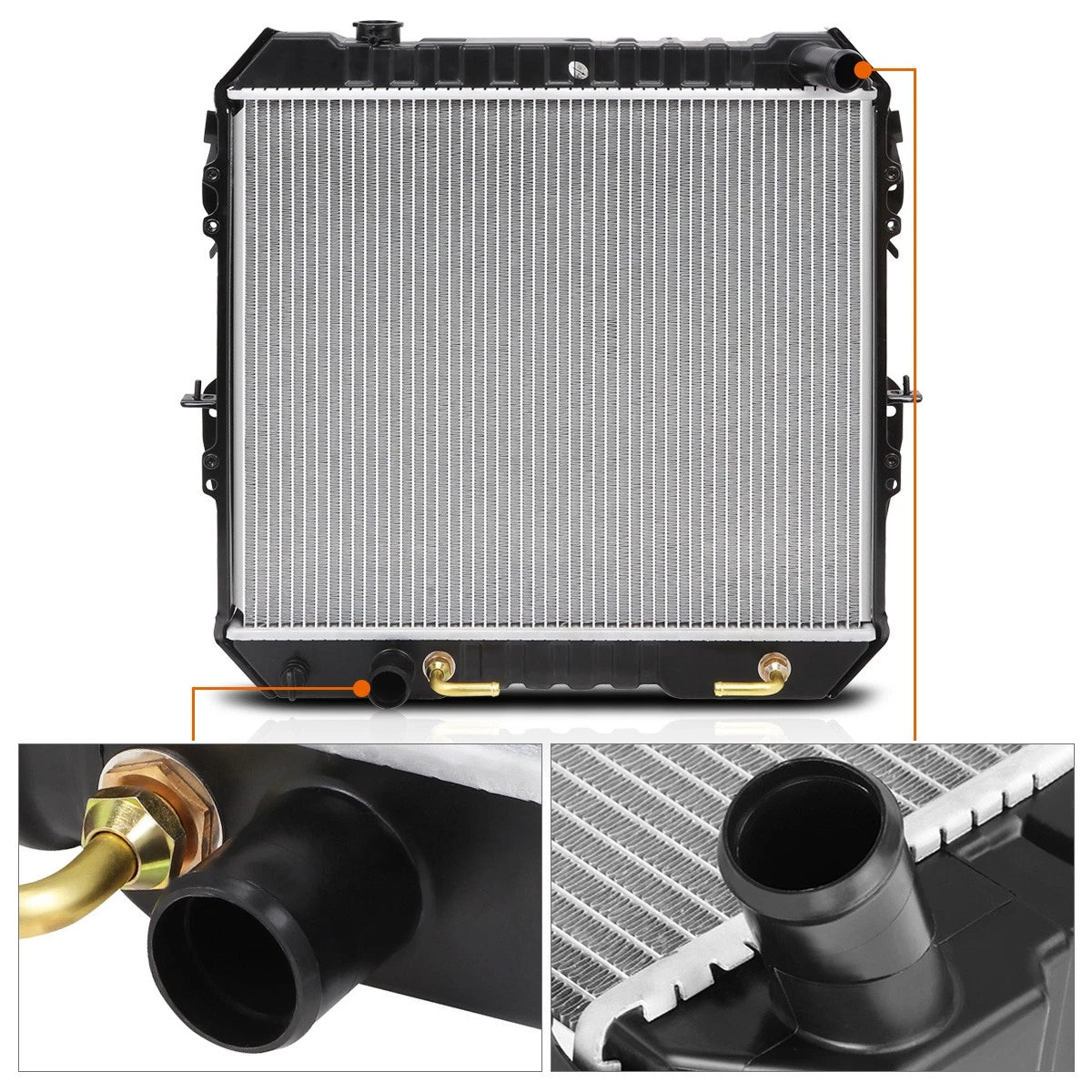 Aluminum Core Radiator for Toyota 4Runner/Pickup V6 RWD (1988–1995) DPI-1190