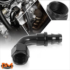 8AN to 1/2" Barb 90 Degree Push Lock Hose End Fitting (2000PSI)
