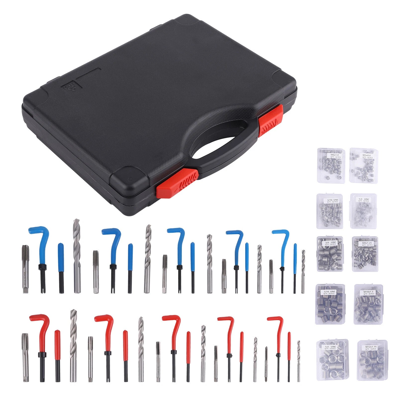 Helicoil Thread Repair Kit 320-Piece for Automotive (SAE & Metric)