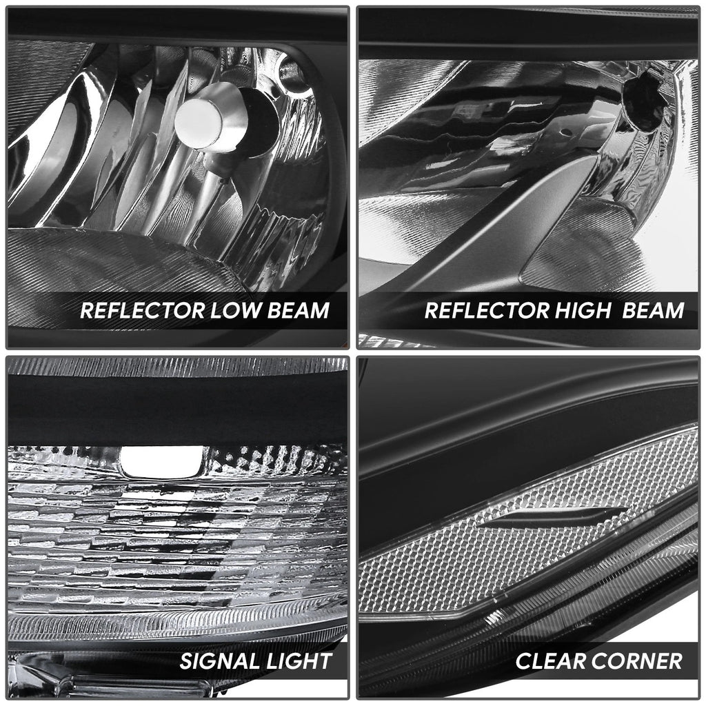 Chrome Housing Amber Lens Headlight Assembly for Mercedes-Benz Sprinter (2019–2022)
