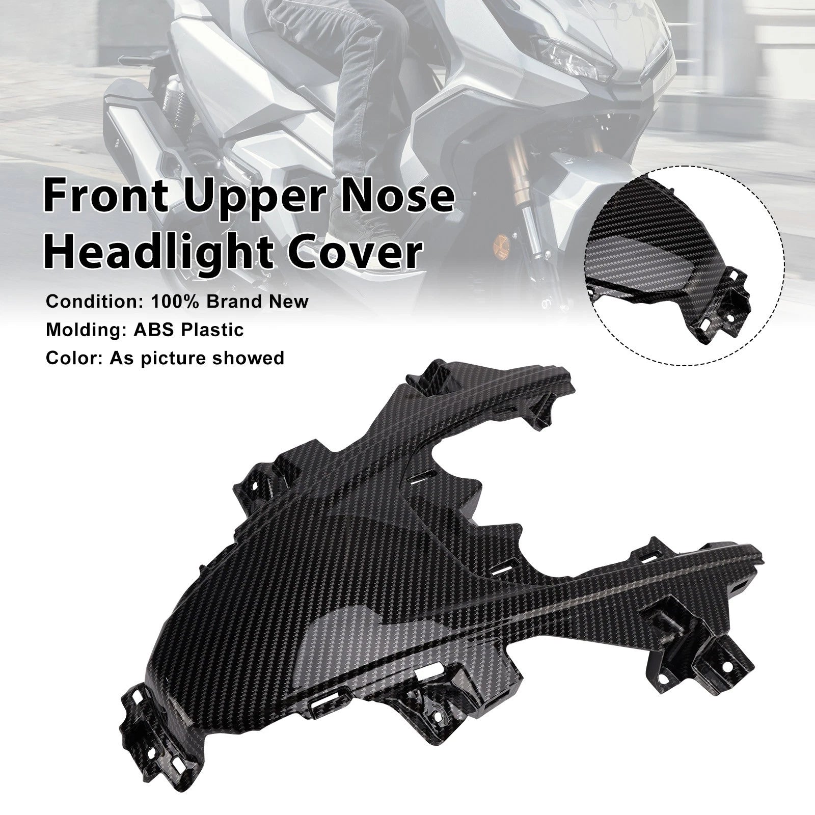 Front Nose Headlight Panel Cover for Honda ADV350 (2022–2025) Carbon