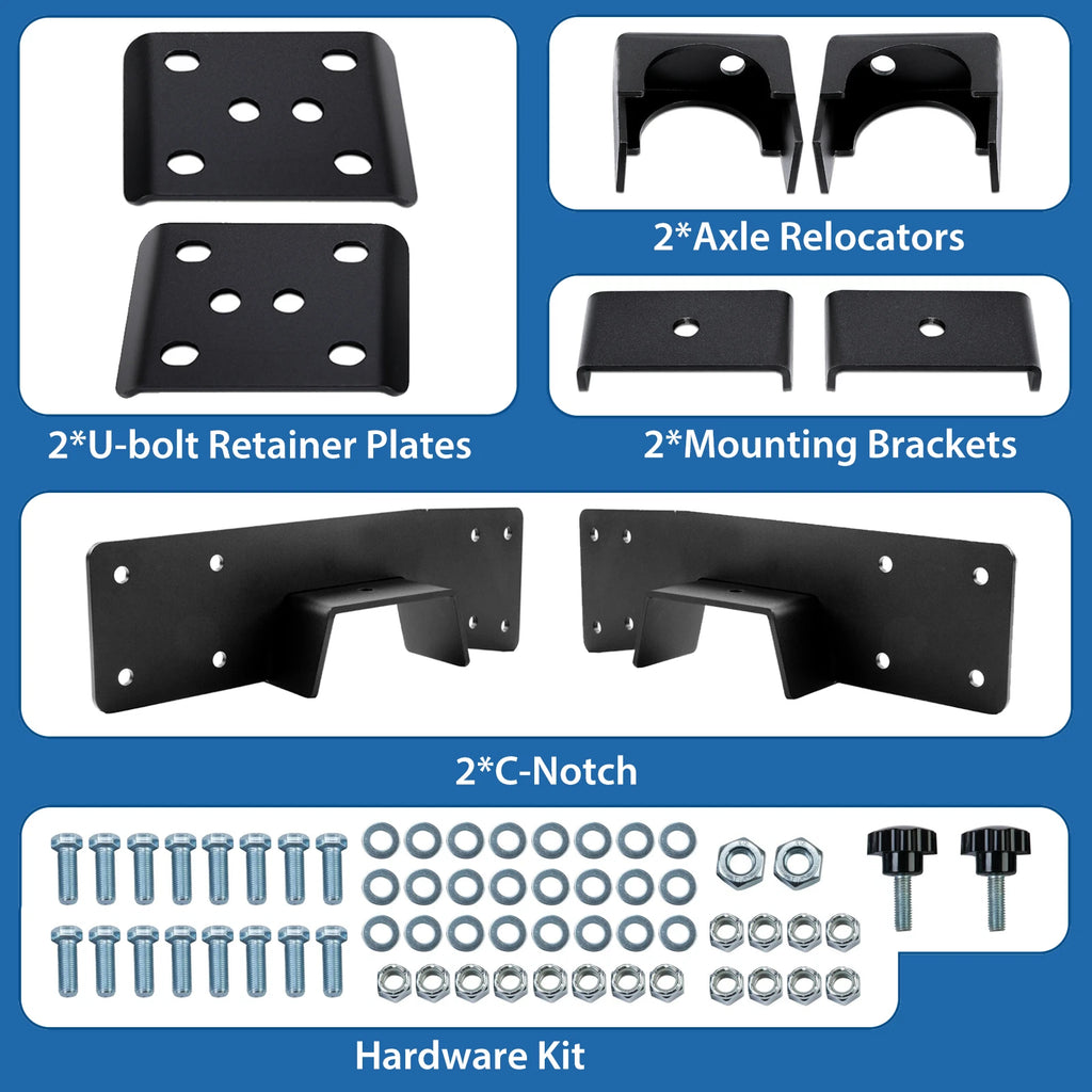 6" Rear Axle Lowering C Notch & Flip Kit for Chevy Silverado Sierra (1999–2006)