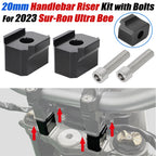 20mm Bar Risers for Surron Ultra Bee (2023) - Aluminum Handlebar Riser Kit
