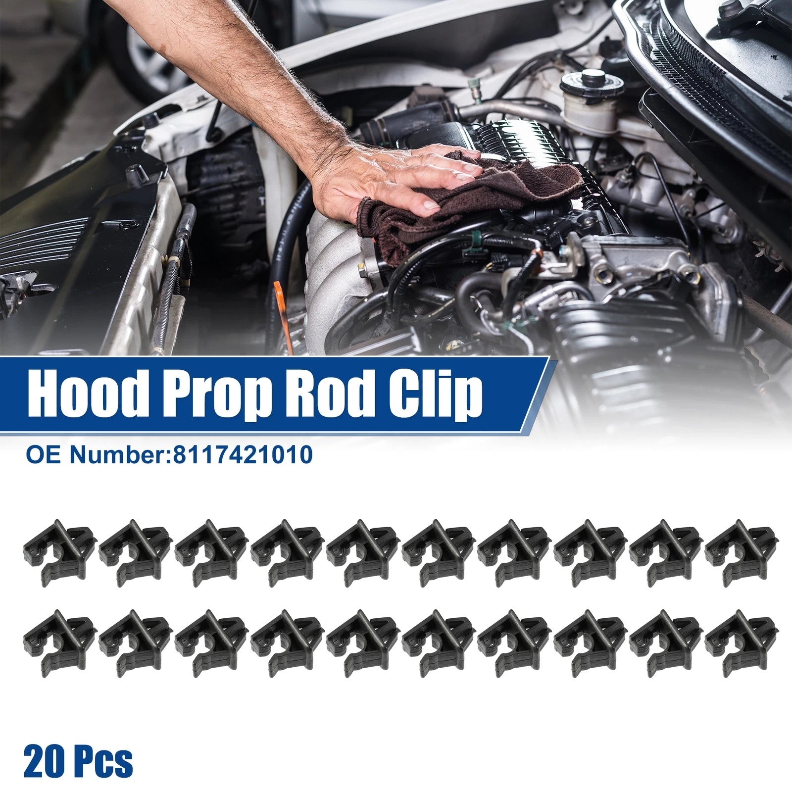 20 Pcs Hood Prop Rod Holder for Nissan Xterra (2005–2013) No. 8117421010