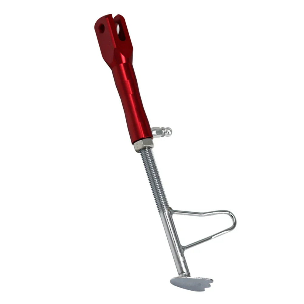 Adjustable Non-Slip Kickstand for Motorcycle Foot Side Stand - Red