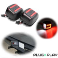 2X Red Tube White LED License Plate Lamp for Nissan Frontier Armada Xterra Titan