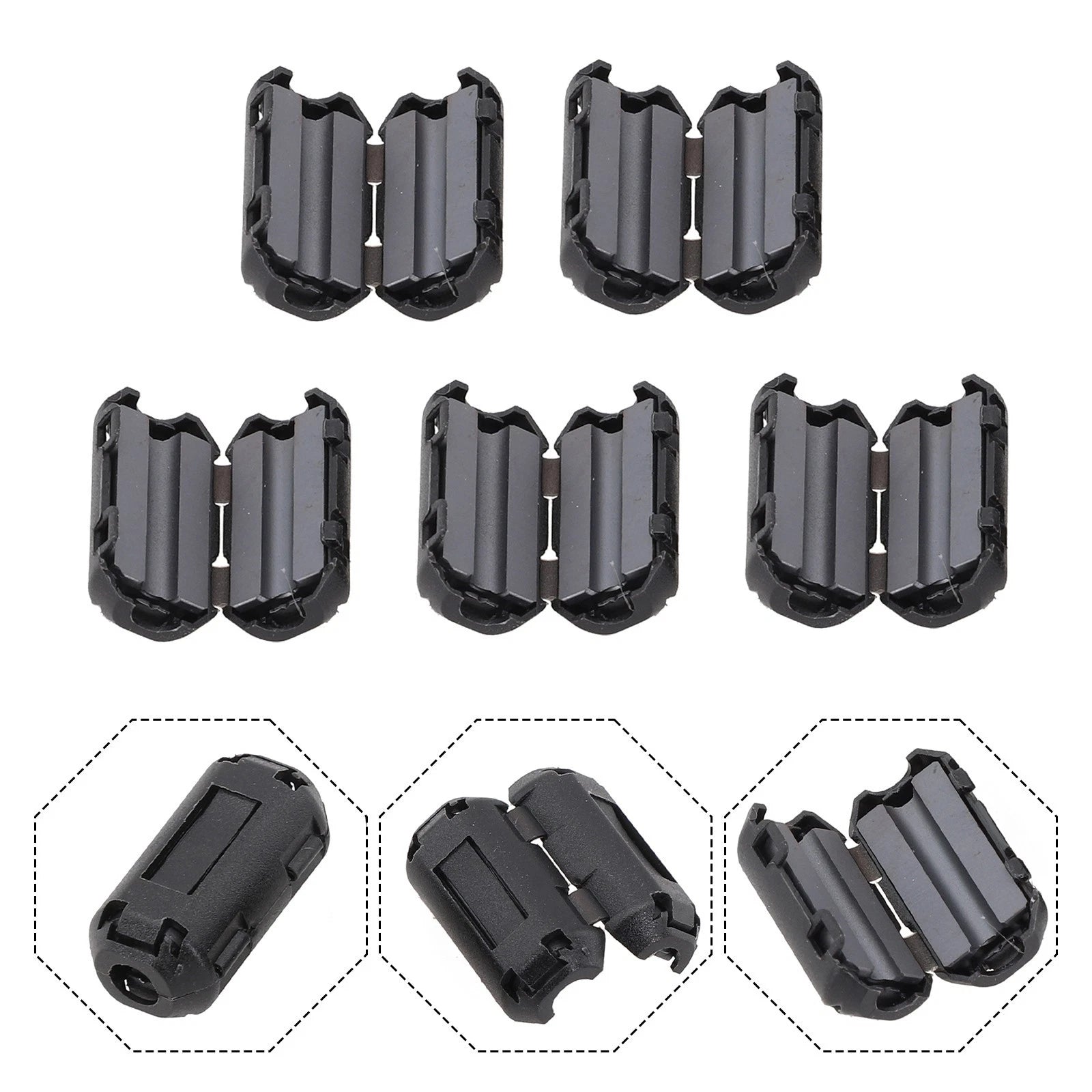 Noise Filter Ferrite RFI Soft Magnet 13mm for Automotive Applications