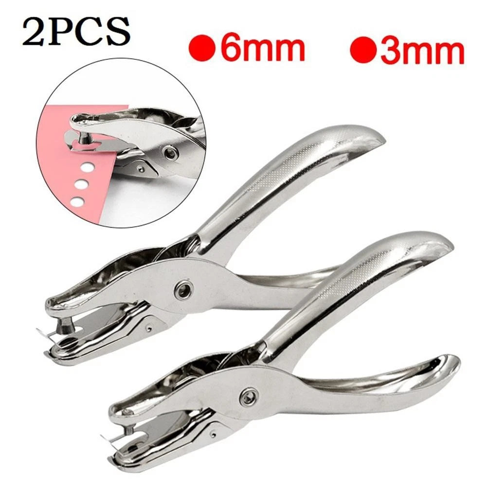 2X Metal Single Hole Punch for Scrapbooking Cards
