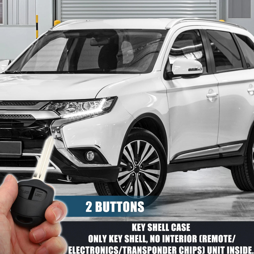 2 Button Keyless Entry Remote Key Shell Cover for Mitsubishi (No Chip)